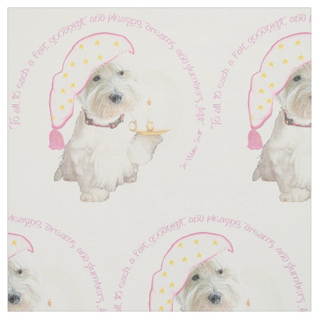 Tissu Goodnight Westie (Échantillon)