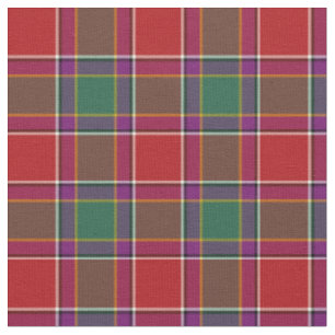 Tissu Gordon de Abergeldie Tartan Rouge et vert Plaid