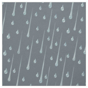 Tissu Gouttes de pluie qui tombent Journée pluvieuse mig