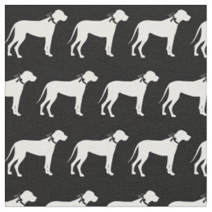 Tissu Grand chien Danse Silhouette animal