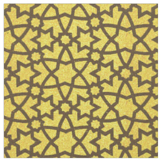 Tissu Grand or et noir d'arabesque