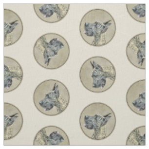 Tissu Grande Dane Peinture Brindle Original Pet Dog Art