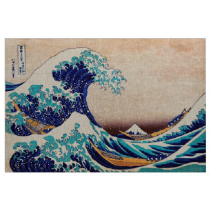 Tissu Grande vague au large de Kanagawa japonais Vintage