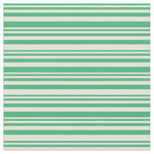 Tissu Grandes/lignes couleur mer vert et beige Motif
