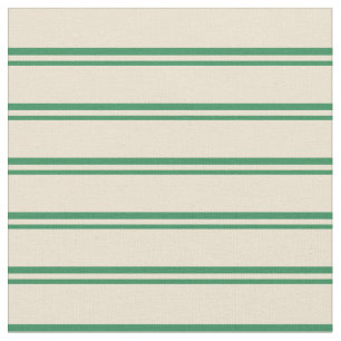 Tissu Grandes tons vert mer et beige