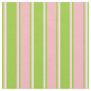 Tissu Grandes tons vert, rose clair et blanc