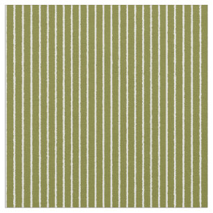 Tissu Grandes vertes et blanches d'olive avec lignes iné
