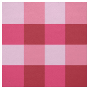 Tissu Grands contrôle de Buffalo, rose de fraise et