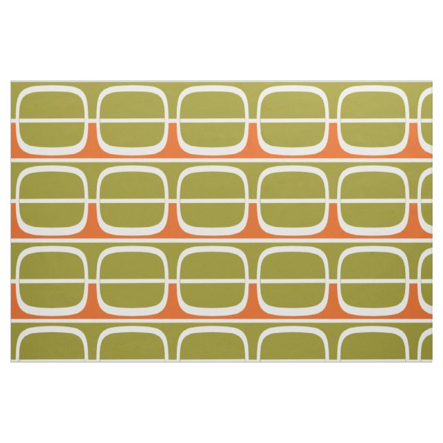 Tissu Grands panneaux rétro blancs (Fat Quarter)