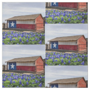 Tissu Grange de paysage du Texas avec des Bluebonnets