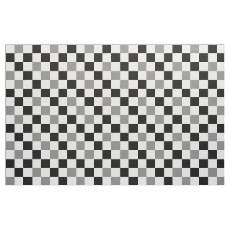 Tissu Gray Black White Checkered Pattern Design 