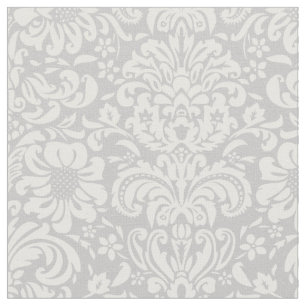 Tissu Gray Floral Damask
