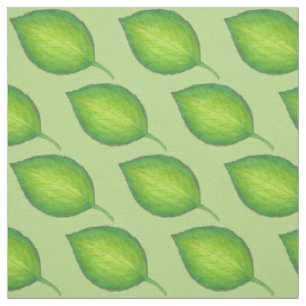 Tissu Green Basil Leaf Feuilles Italien Herb Garden