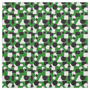 Tissu Green Bauhaus Collage