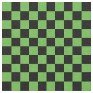 Tissu Green & Black Checkerboard