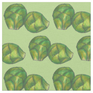 Tissu Green Brussels Sproues Légumes végétariens Foodie
