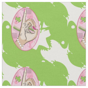 Tissu Grenouille rose et verte