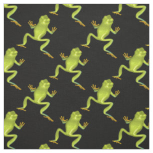Tissu Grenouilles d'arbre vert