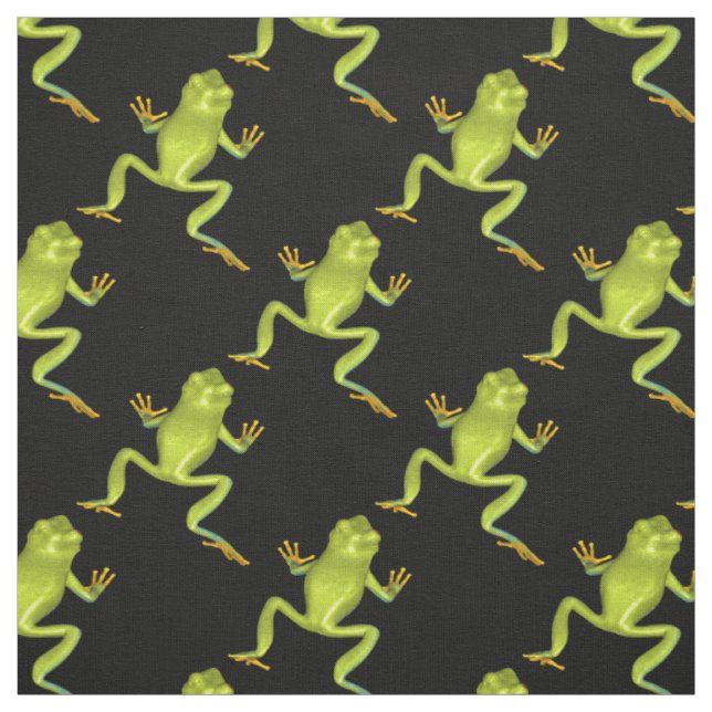 Tissu Grenouilles d'arbre vert (Échantillon)