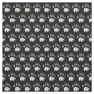 Tissu Griffes d'Ours Tissu d'Art Tribal Ours