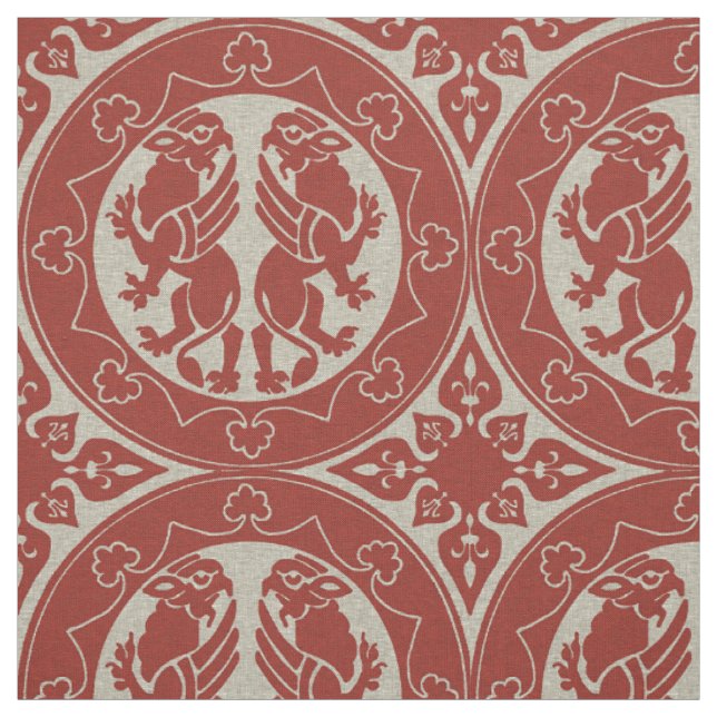 Tissu Griffins médiévaux (Échantillon)