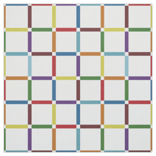 Tissu Grille colorée avec espace négatif arc-en-ciel