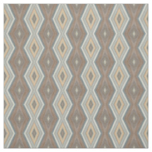 Tissu Gris Ardoise Bleu Beige Brown Jacquard funky Motif