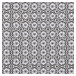 Tissu Gris argenté et fleurs de Lilac