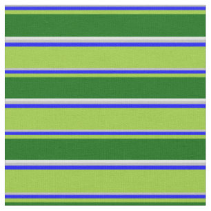 Tissu Gris, Bleu, Vert, Vert foncé et Cyan clair