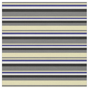 Tissu Gris, bronze, bleu nuit, blanc et noir