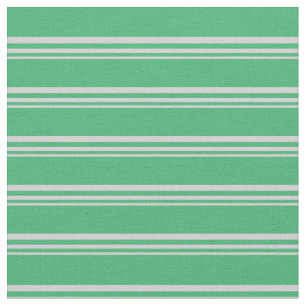 Tissu Gris clair et vert mer Motif rayé de couleur