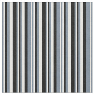 Tissu Gris d'ardoise claire, blanc et noir