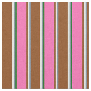 Tissu Gris d'ardoise, Crème à la menthe, Brown, Rose cha