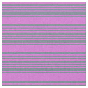 Tissu Gris d'ardoise et Motif de couleur orchidée/rayé