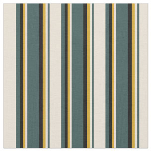 Tissu Gris d'ardoise foncée, bisque, verge d'or et noir