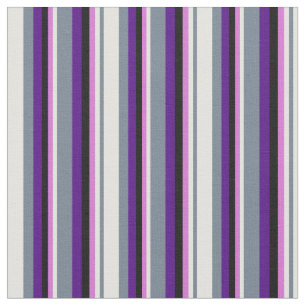 Tissu Gris d'ardoise, Jaune clair, Orchidée, Noir & Indi