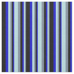 Tissu Gris d'ardoise légère, Bleu en poudre, Bleu et Noi