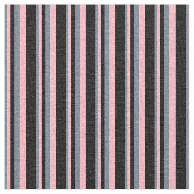 Tissu Gris d'ardoise, rose pâle et Motif noir (Fermer)