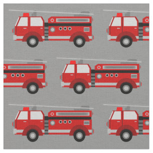 Tissu gris de camion de feu rouge