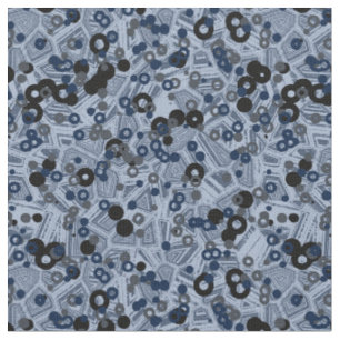 Tissu gris et bleu géométrique abstrait