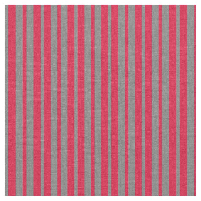 Tissu Gris et Crimson rayures de couleur (Fermer)