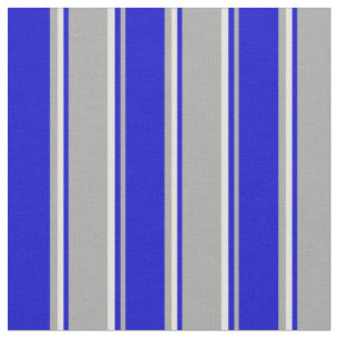 Tissu Gris foncé, Bleu et Jaune clair rayures