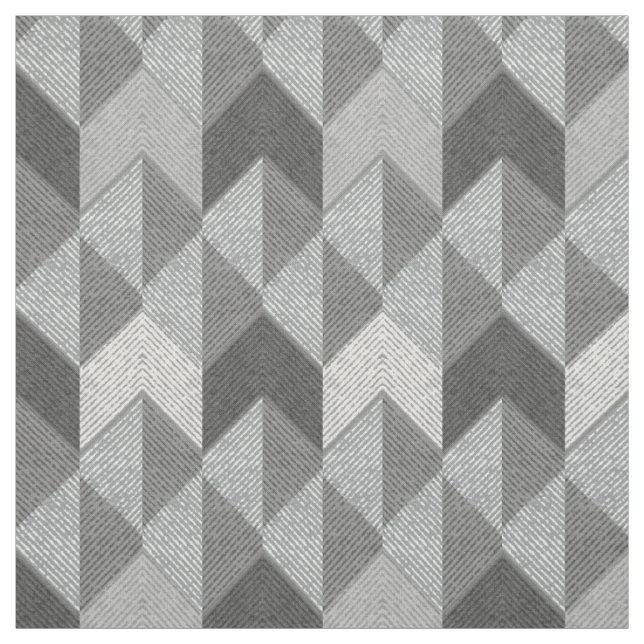 Tissu Gris texturé géométrique. (Échantillon)