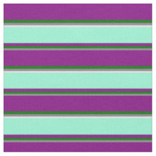 Tissu Gris, vert foncé, pourpre, aquamarine et lavande
