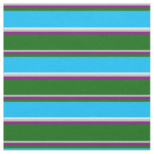 Tissu Gris, violet, vert, ciel profond, bleu et cyan cla