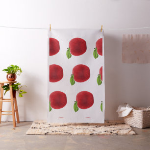 Tissu Grosses pommes rouges