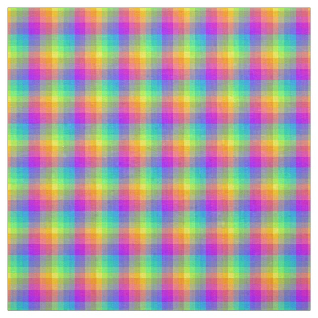 Tissu Guingan d'arc-en-ciel (Échantillon)