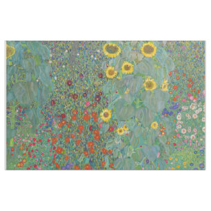 Tissu Gustav Klimt - Jardin de campagne avec tournesols