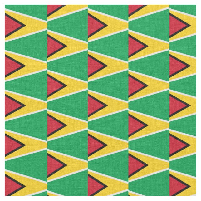 Tissu Guyana Flag & Guyana Trendy Fabric/fashion (Fermer)