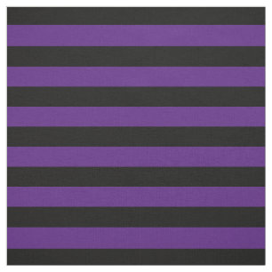 Tissu Halloween Black Purple Stripes Motif Moderne Chic